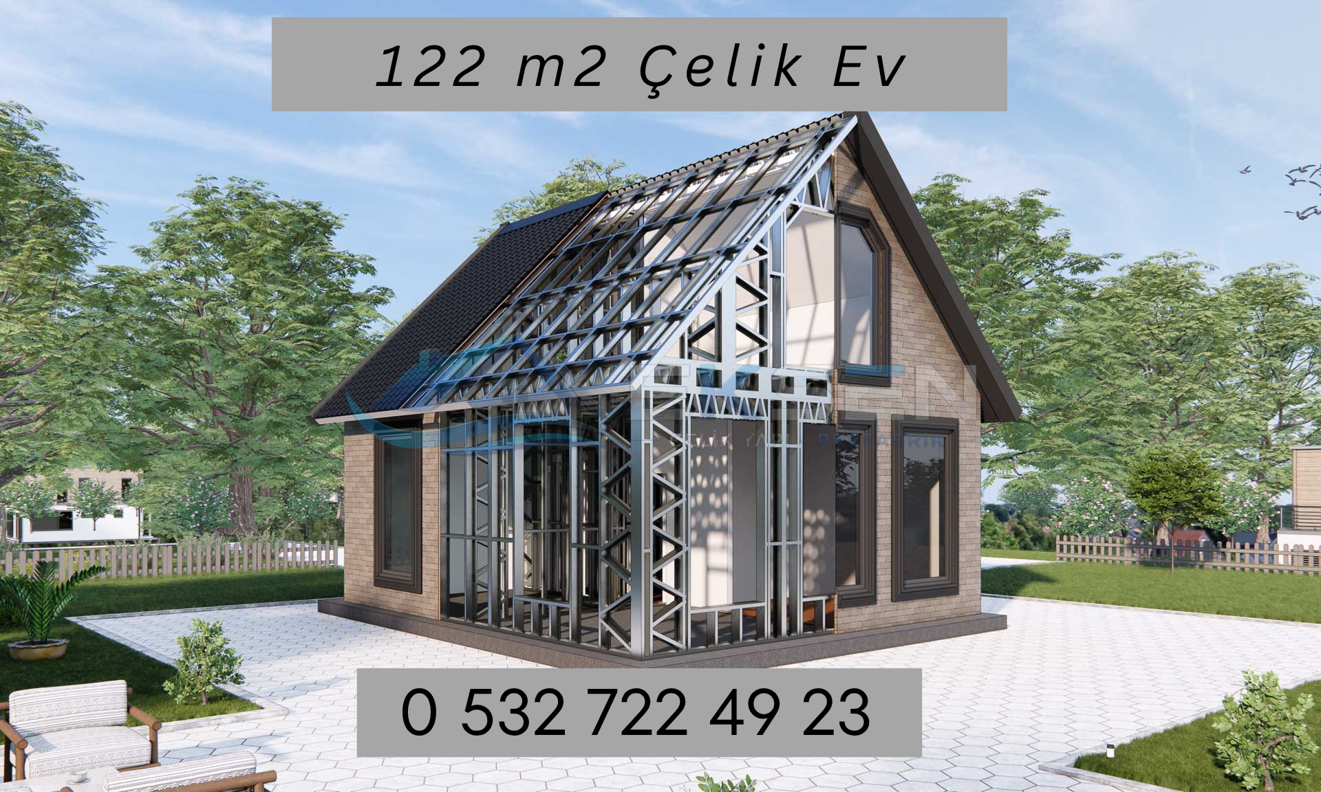 122 m² Çelik Ev
